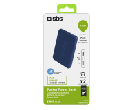 SBS POWERBANK SBS 5.000 mAh Pocket 2xUSB Blue # - 1457872 - zdjęcie 2